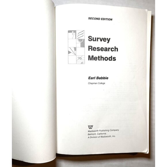 Survey Research Methods Second Edition Paperback Book Earl Babbie Vintage 1990 - Picture 7 of 15
